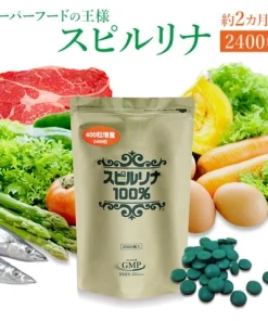 Tảo xoắn Spirulina Nhật Bản dạng túi (2400 viên)